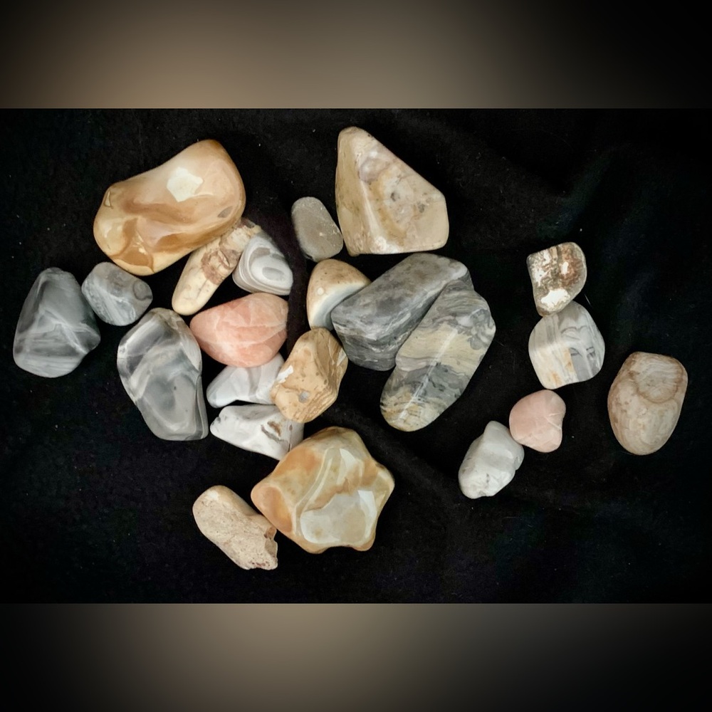 Missouri Tumbled Rock Bundle – 13 oz Banded Agate & Jasper Mix